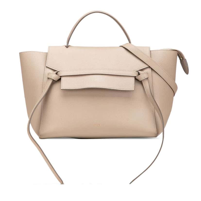 Celine Mini Leather Belt Bag Satchel Brown Leather Good condition - Front View