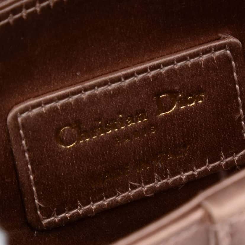 Dior Mini Satin Crystal Embellished Saddle Bag Pink Satin Good condition - Box View