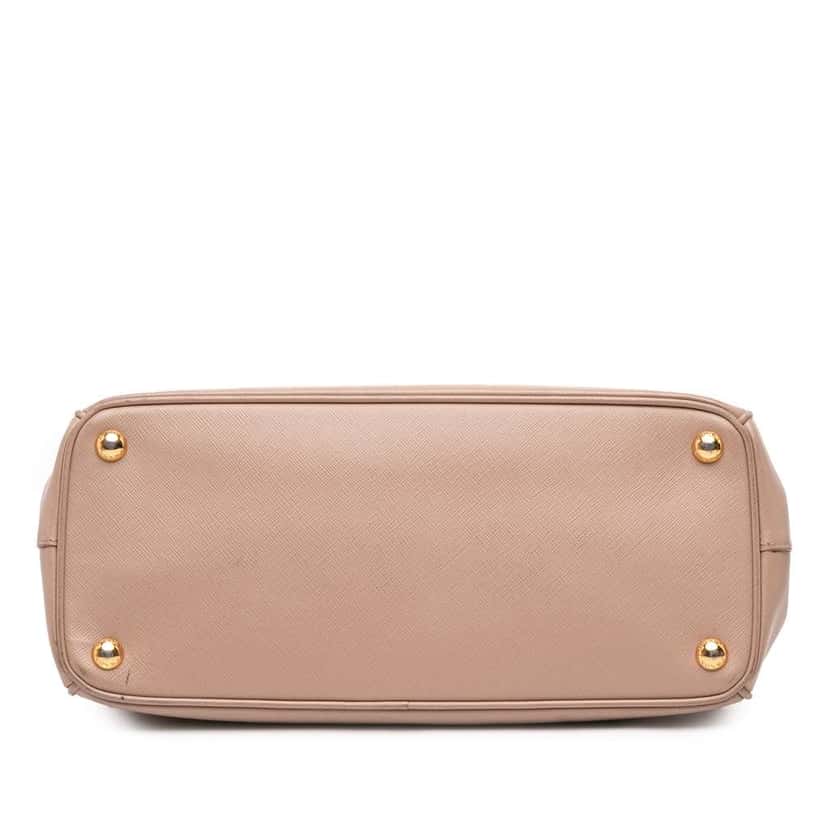 Prada Medium Saffiano Lux Galleria Double Zip Satchel Brown Leather Good condition - Inside View