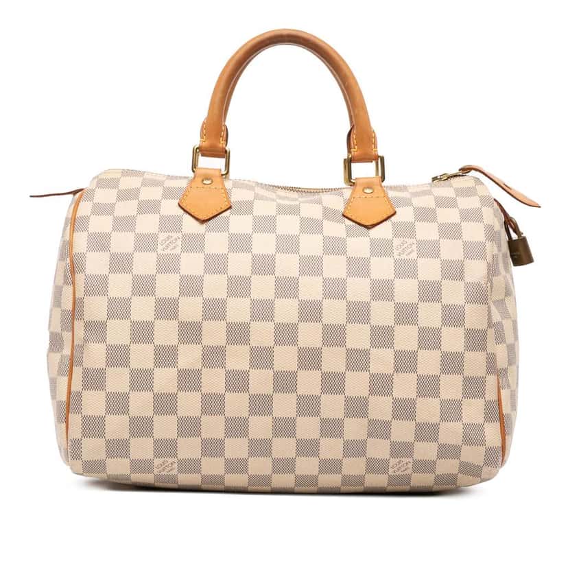 Louis Vuitton Damier Azur Speedy 30 White Good condition - Front View