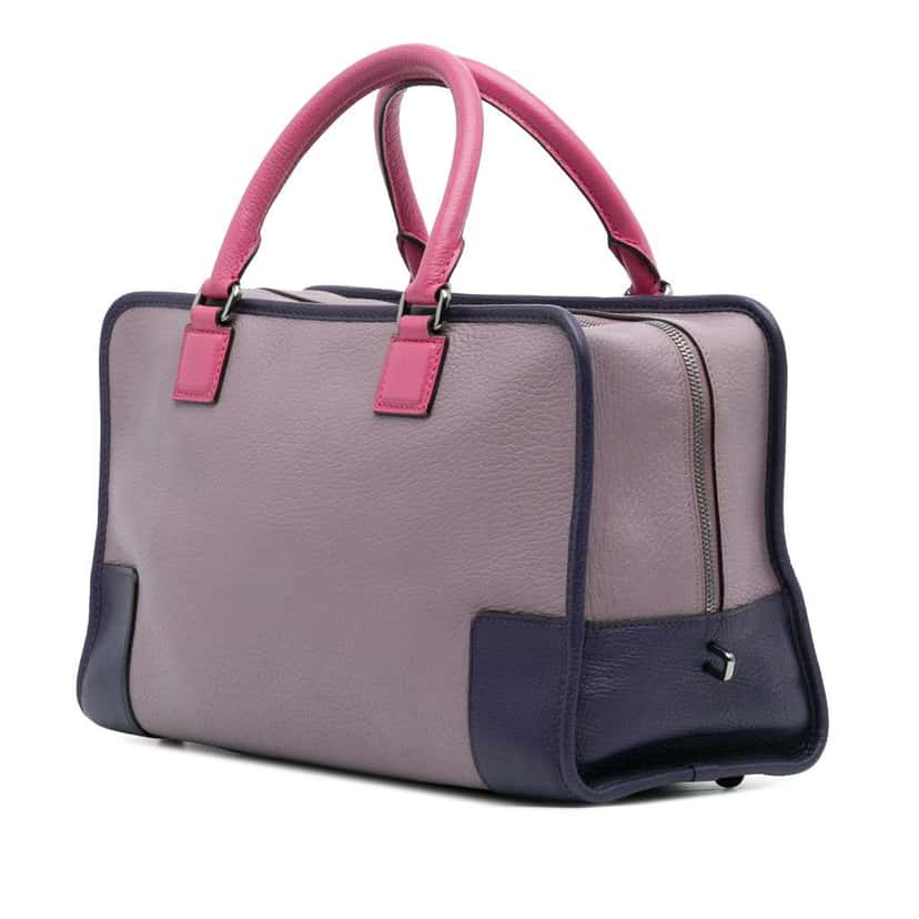 Loewe Tricolor Goatskin Amazona 36 Purple Leather Good condition - Back View