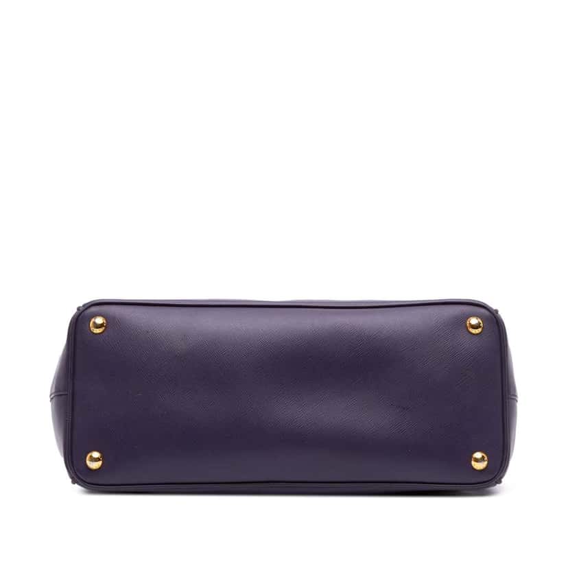 Prada Medium Saffiano Lux Galleria Double Zip Satchel Purple Leather Good condition - Inside View