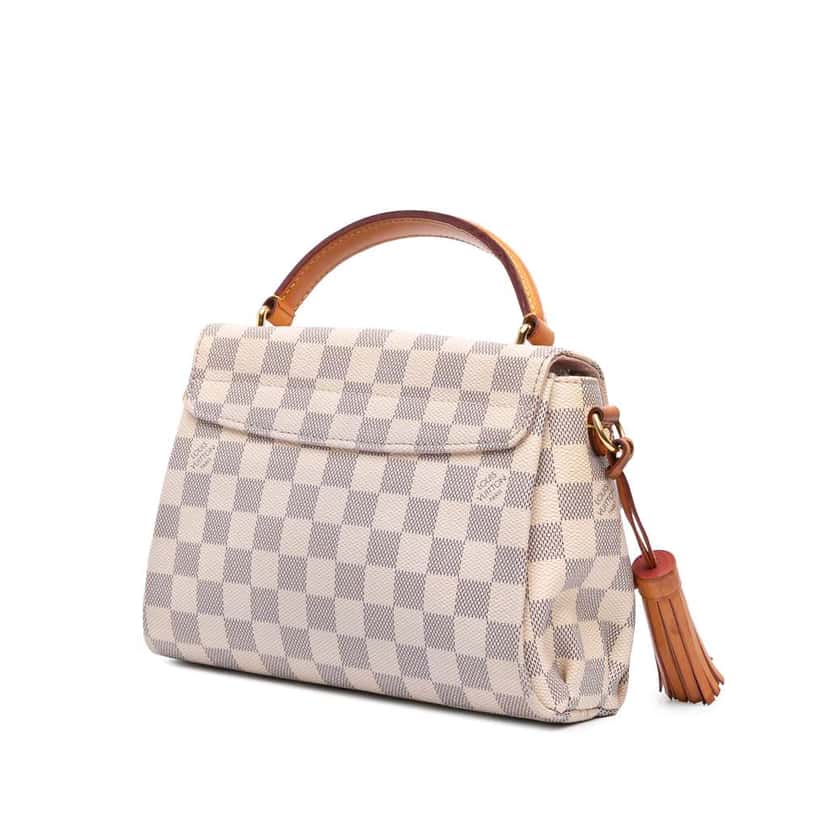 Louis Vuitton Damier Azur Croisette White Canvas Good condition - Back View