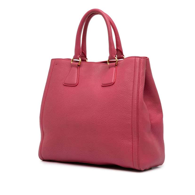 Prada Vitello Daino Open Convertible Tote Pink Leather Good condition - Back View