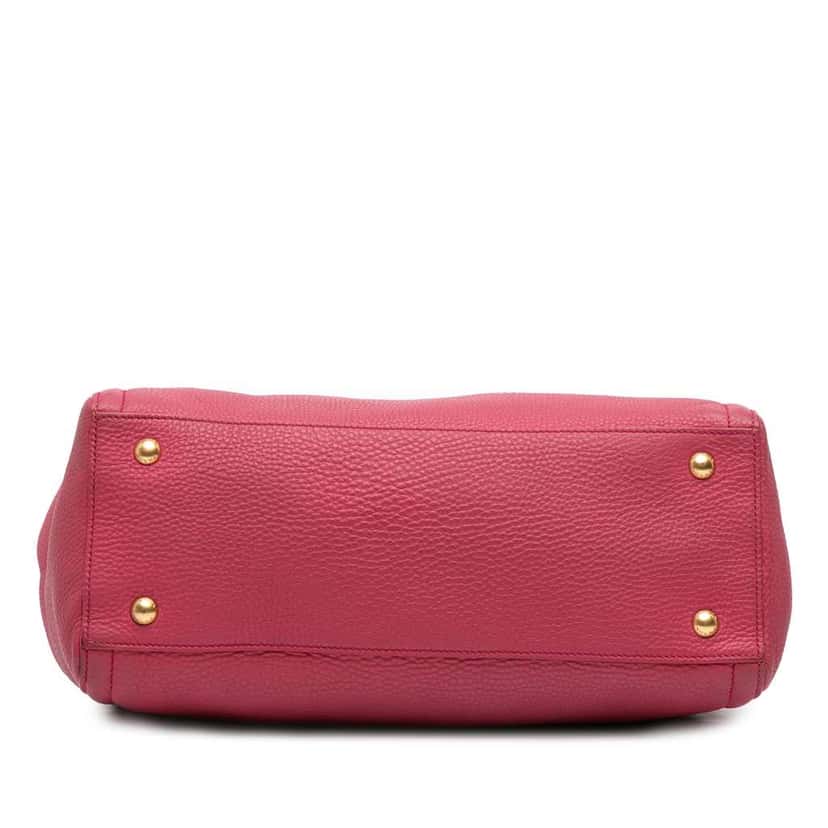 Prada Vitello Daino Open Convertible Tote Pink Leather Good condition - Inside View