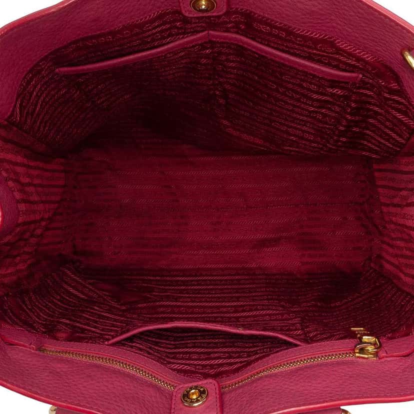 Prada Vitello Daino Open Convertible Tote Pink Leather Good condition - Model View