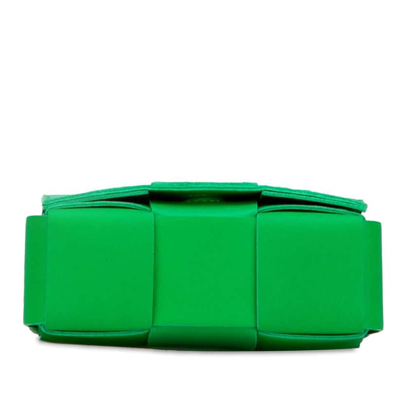 Bottega Veneta Candy Nappa Intrecciato Cassette Crossbody Green Leather Good condition - Inside View