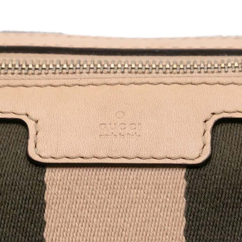 Gucci GG Canvas Web Satchel Brown Canvas Good condition - Box View