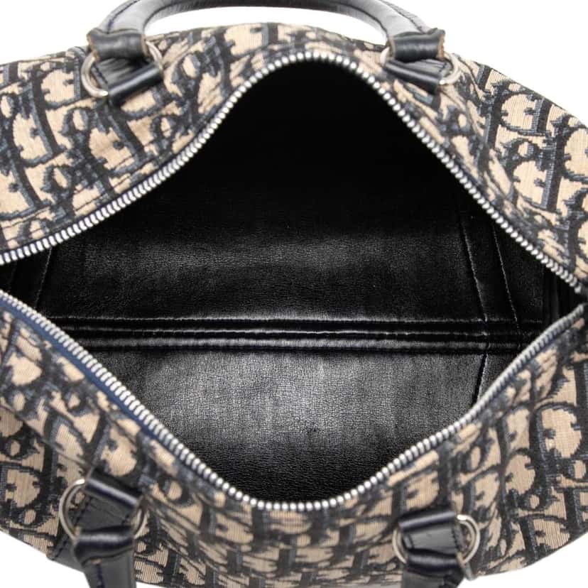 Dior Diorissimo Trotter Canvas Boston Bag Blue Canvas Good condition - Model View