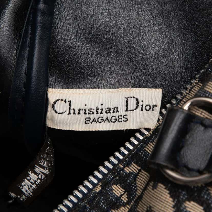 Dior Diorissimo Trotter Canvas Boston Bag Blue Canvas Good condition - Box View