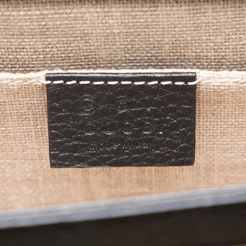 Gucci Small Dollar Calfskin Interlocking G Crossbody Black Leather Good condition - Box View