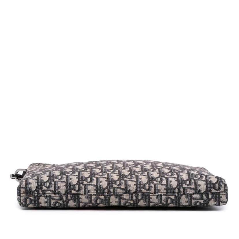 Dior Oblique Canvas Pouch Blue Canvas Good condition - Inside View