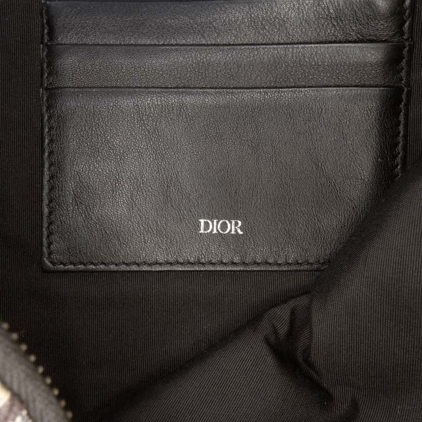 Dior Oblique Canvas Pouch Blue Canvas Good condition - Box View