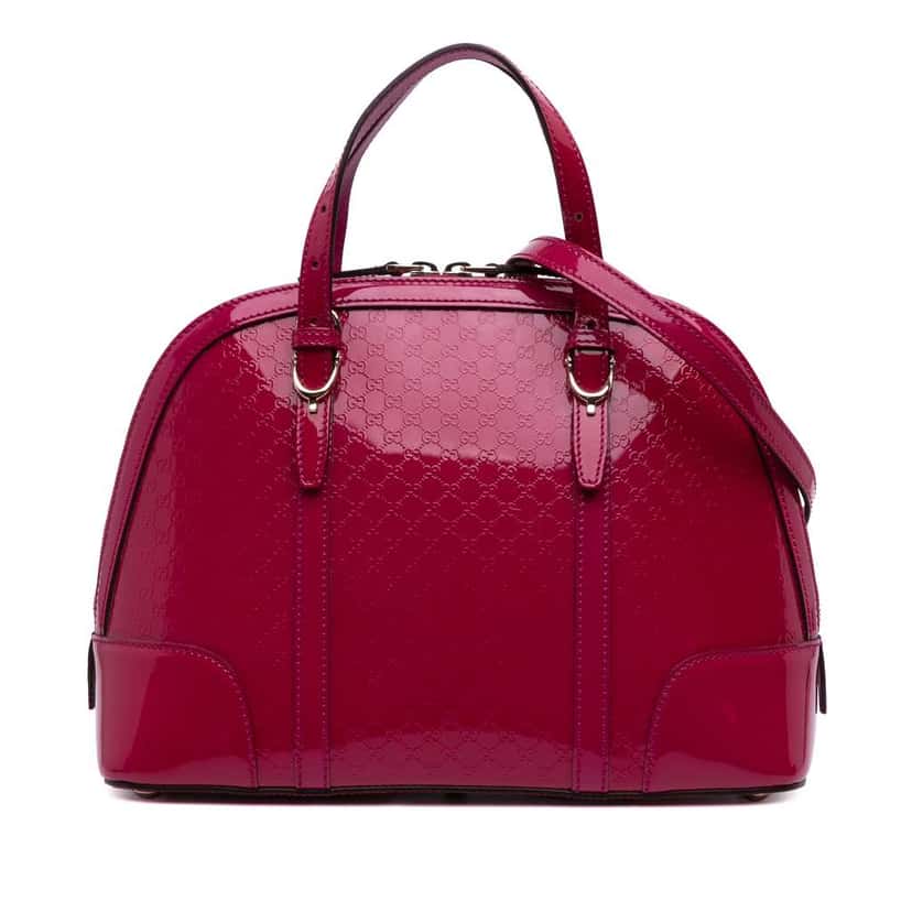 Gucci Medium Microguccissima Patent Nice Dome Satchel Pink Leather Good condition - Front View