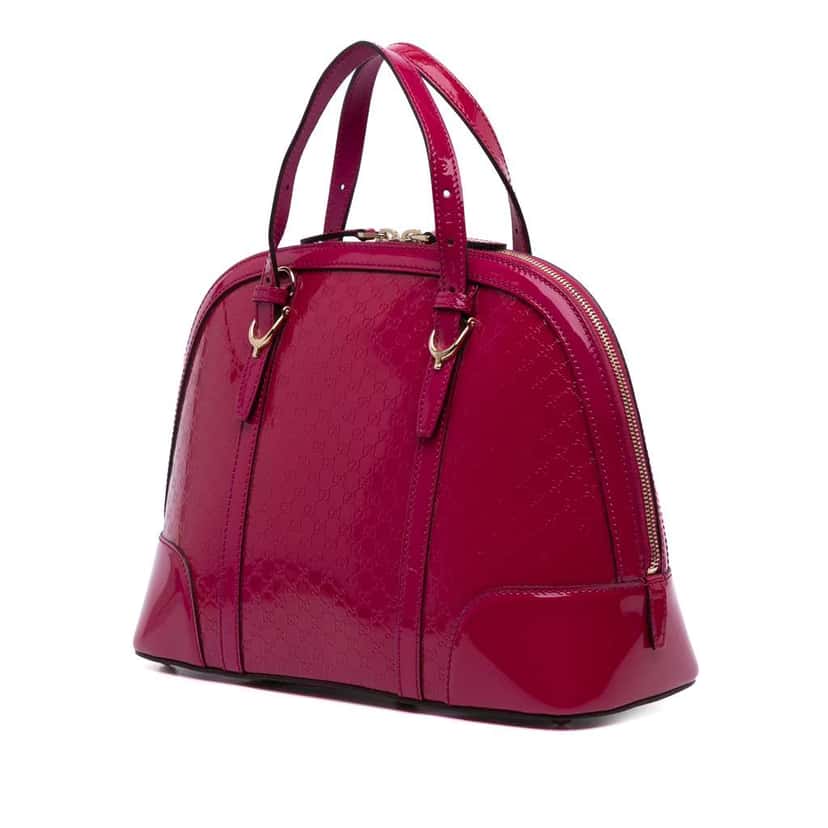 Gucci Medium Microguccissima Patent Nice Dome Satchel Pink Leather Good condition - Back View