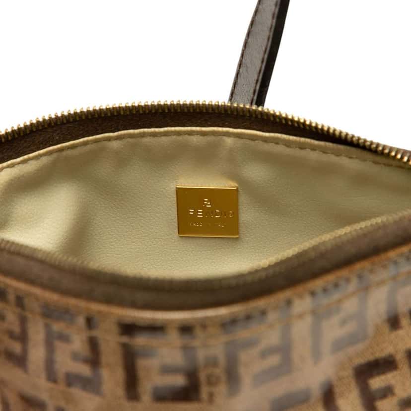 Fendi Zucchino Crystal Handbag Brown Canvas Good condition - Box View