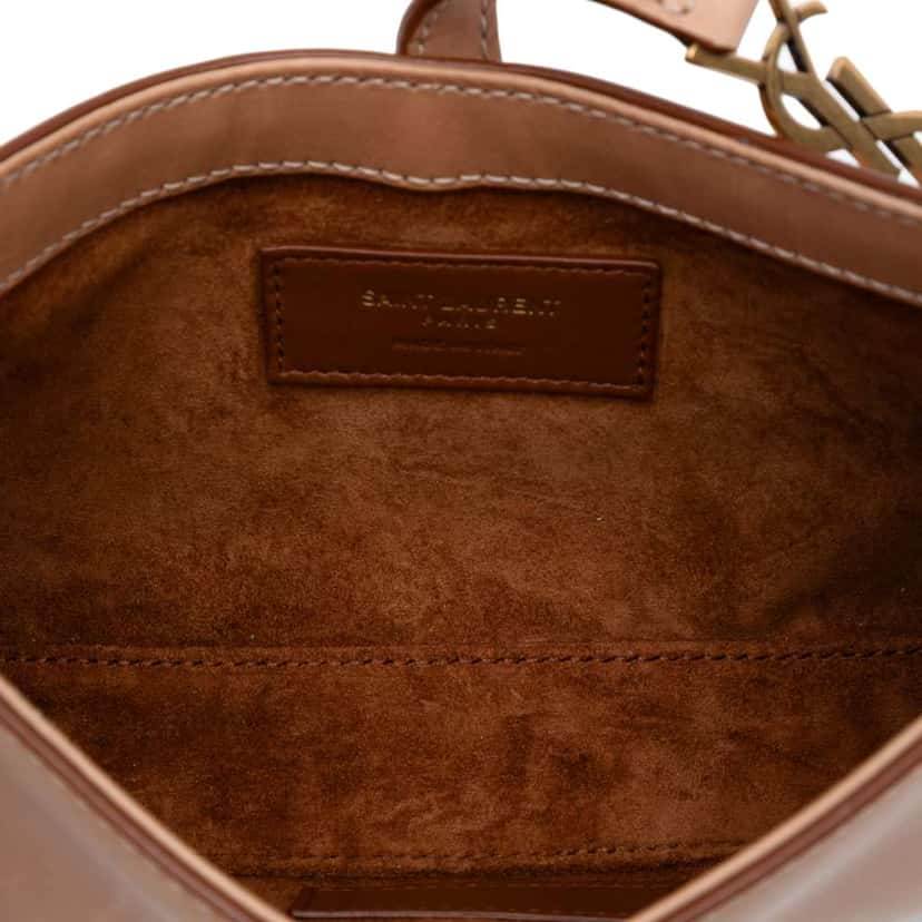 Saint Laurent Mini Smooth Calfskin Le 5 a 7 Hobo Brown Leather Very good condition - Model View