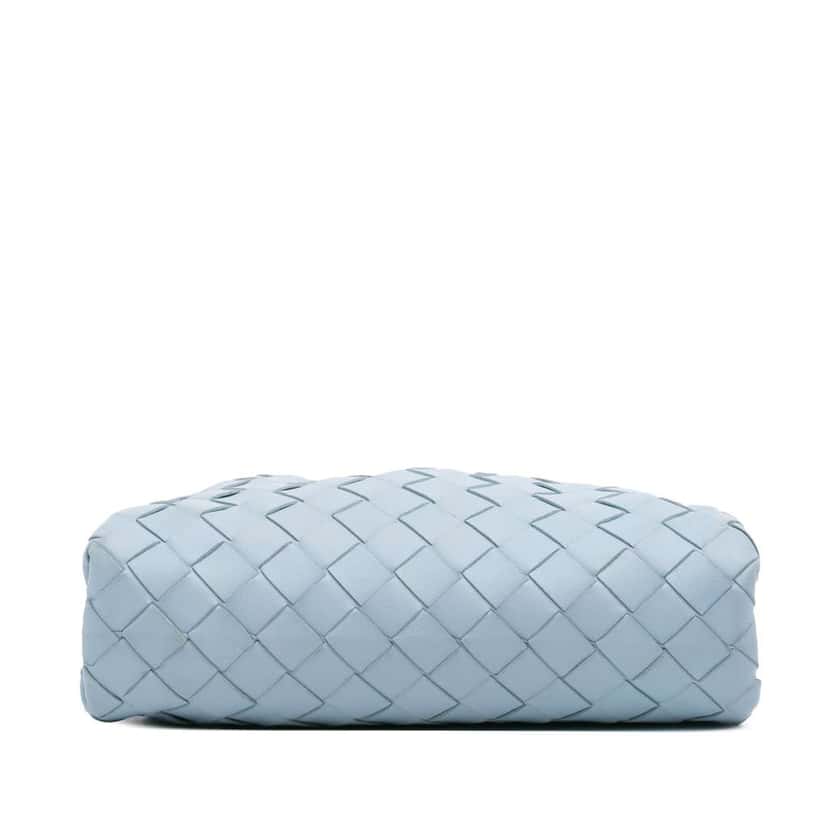 Bottega Veneta Nappa Intrecciato The Mini Pouch Crossbody Blue Leather Good condition - Inside View