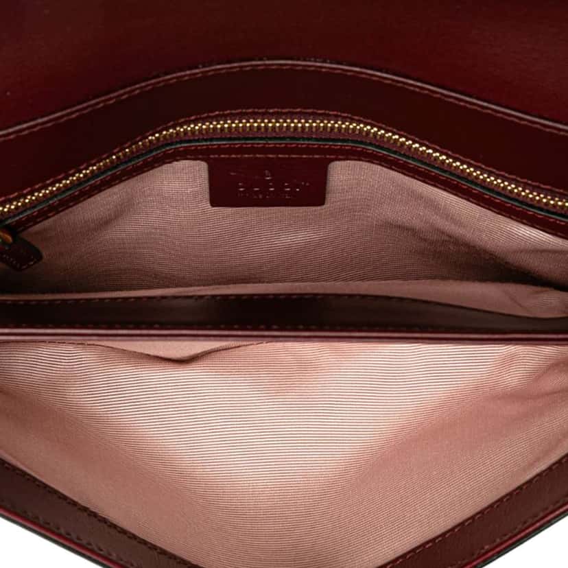 Gucci Small Leather Arli Crossbody Red Leather Good condition - Model View