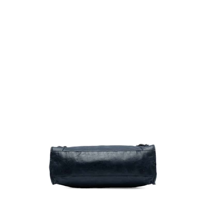 Balenciaga Lambskin Motocross Classic City Satchel Blue Leather Good condition - Inside View