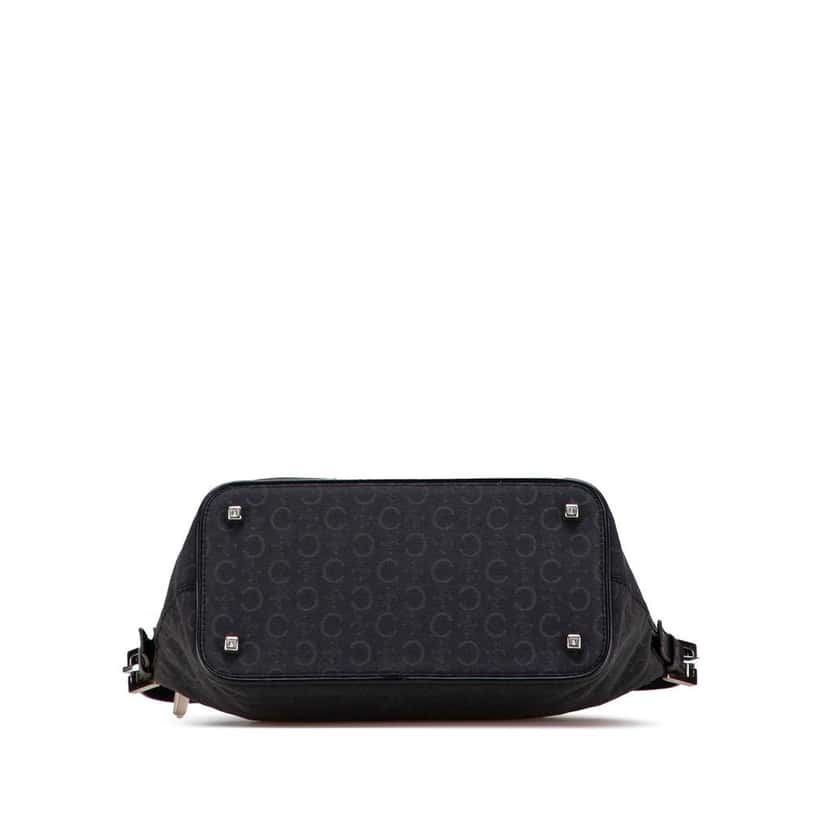 Celine C Macadam Canvas Shoulder Bag Black Canvas Good condition - Inside View