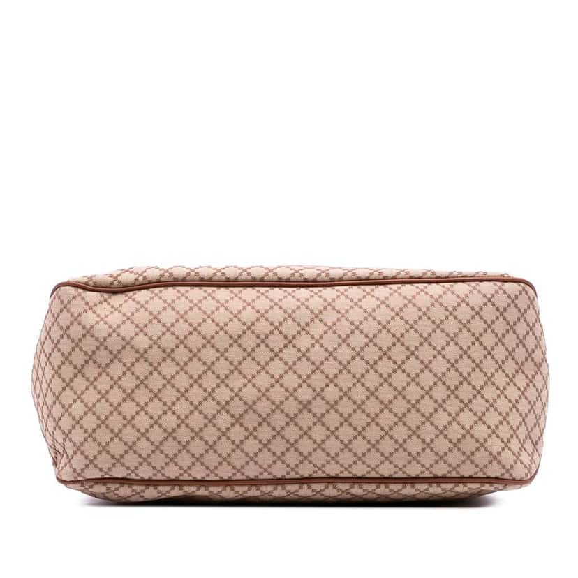 Gucci Diamante Canvas Village Double G Shoulder Bag Brown Canvas Good condition - Inside View