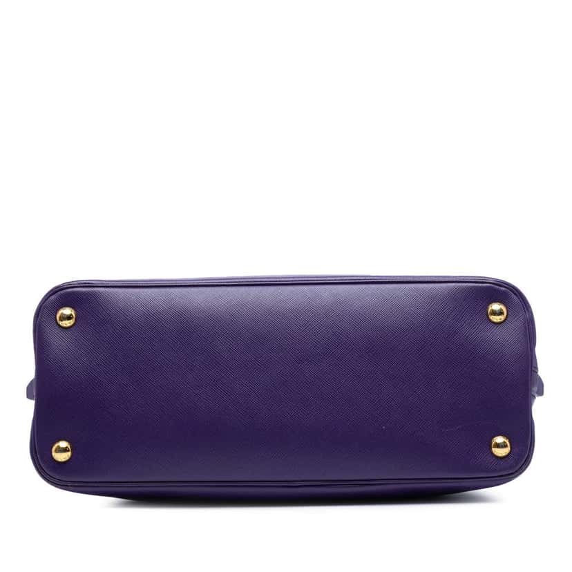 Prada Medium Saffiano Lux Promenade Satchel Purple Leather Good condition - Inside View