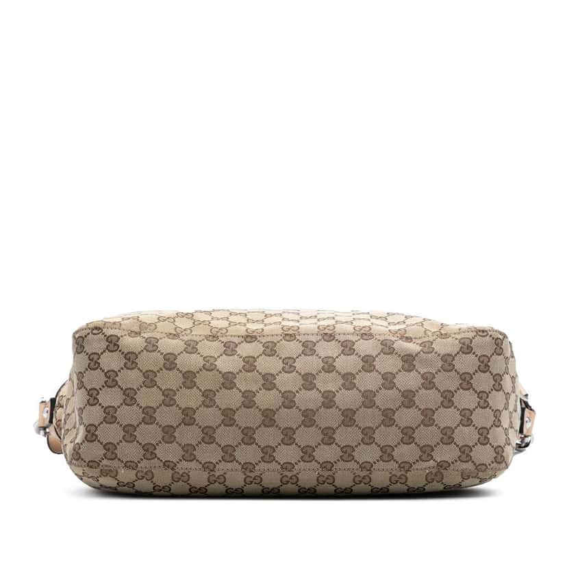 Gucci Large GG Canvas Icon Bit Satchel Brown Canvas Good condition - Inside View