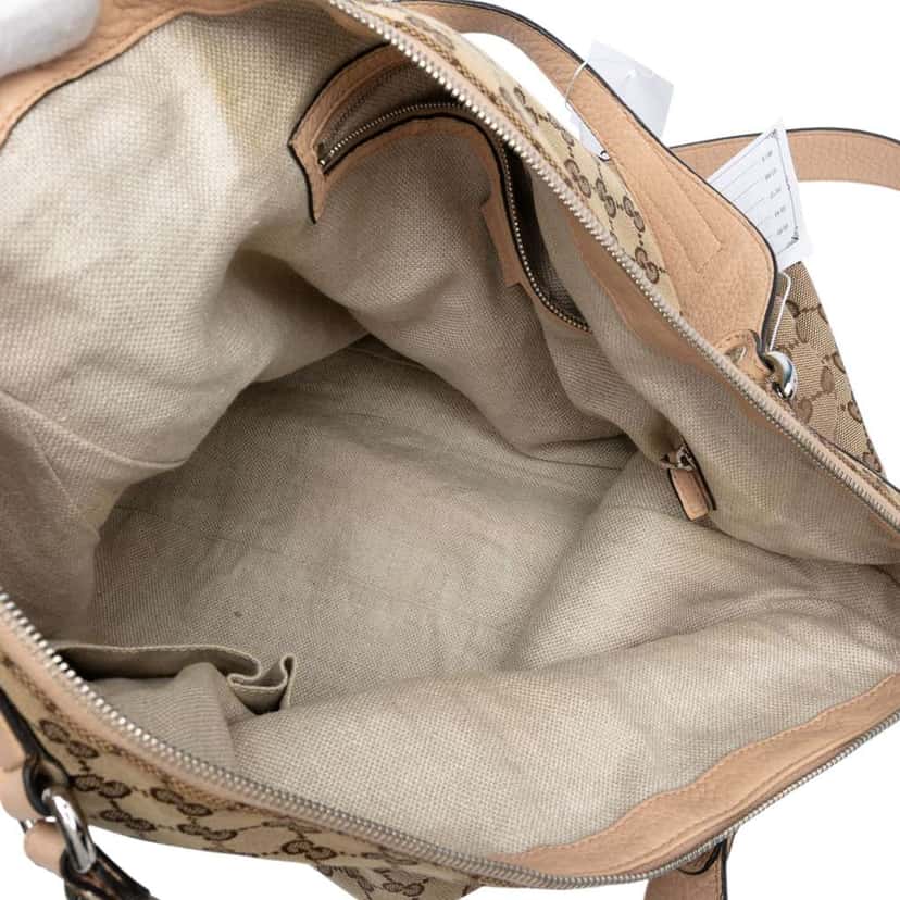 Gucci Large GG Canvas Icon Bit Satchel Brown Canvas Good condition - Model View