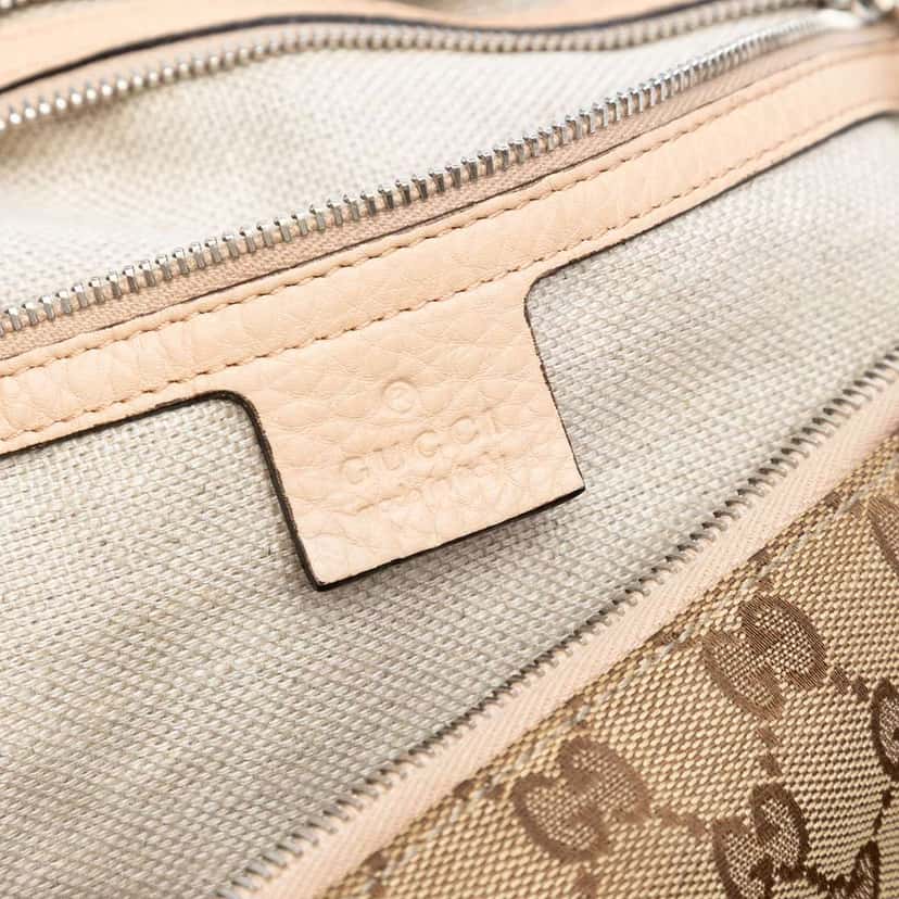 Gucci Large GG Canvas Icon Bit Satchel Brown Canvas Good condition - Box View