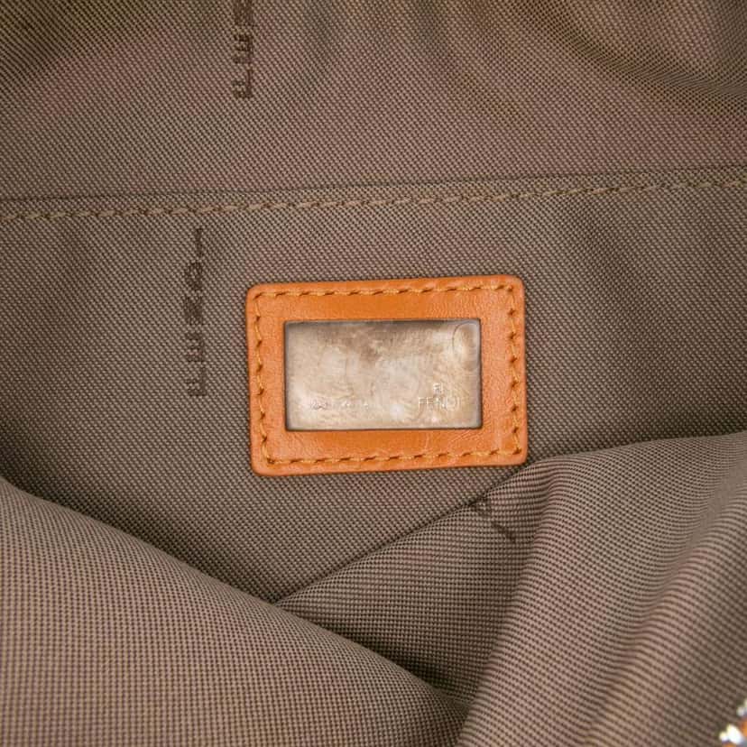 Fendi Zucchino Canvas Hobo Orange Canvas Good condition - Box View