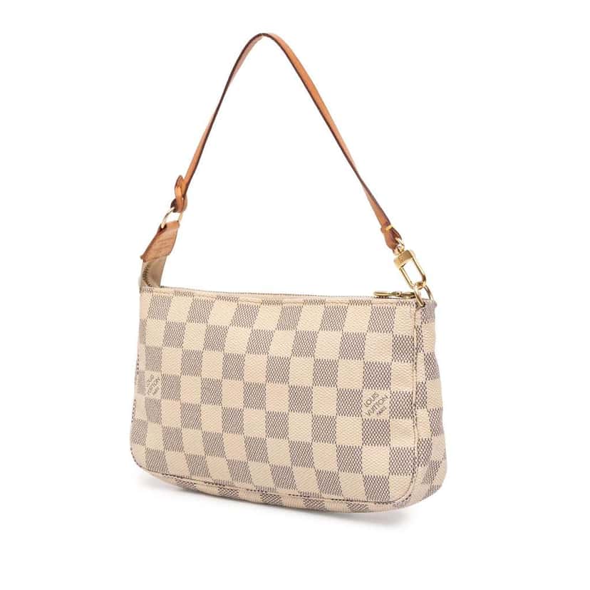 Louis Vuitton Damier Azur Pochette Accessoires White Very good condition - Back View