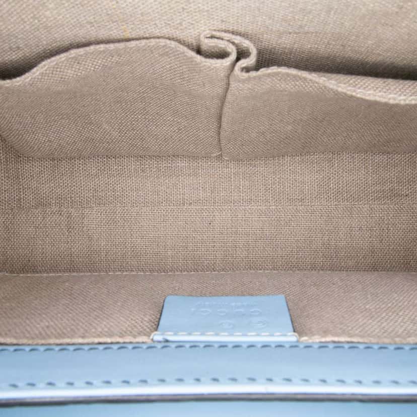 Gucci Medium Microguccissima Emily Shoulder Bag Blue Leather Good condition - Model View