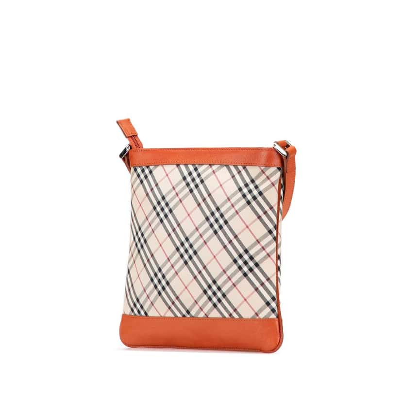 Burberry Nova Check Canvas Crossbody Brown Canvas Good condition - Back View