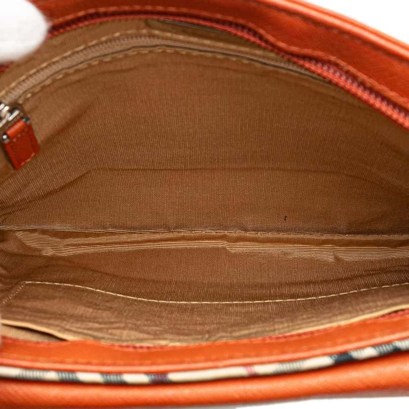 Burberry Nova Check Canvas Crossbody Brown Canvas Good condition - Model View