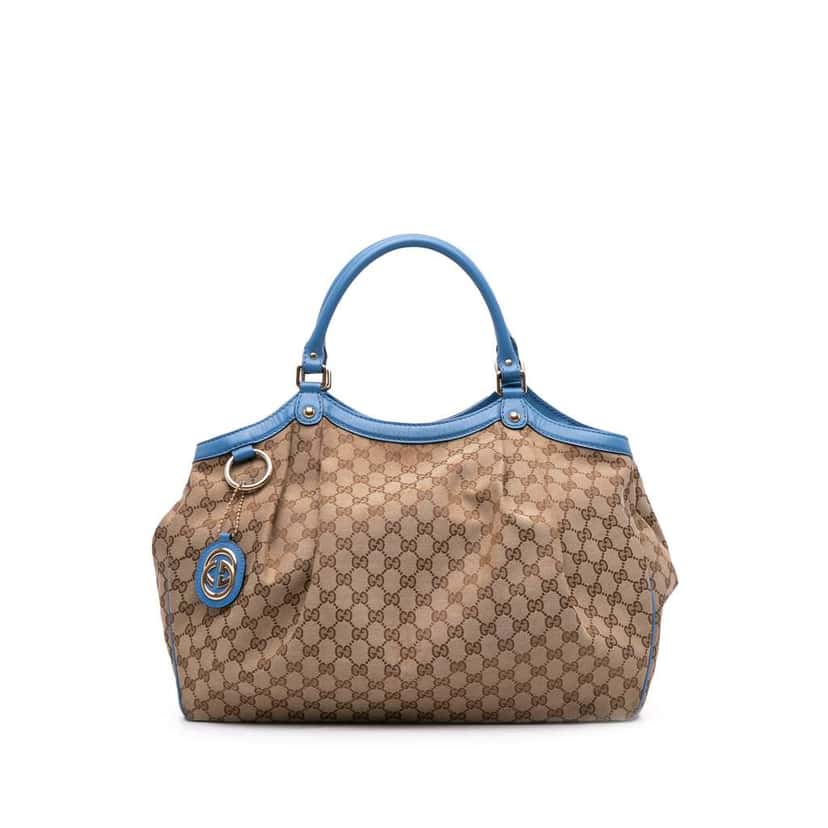 Gucci Large GG Canvas Sukey Tote Brown Canvas Good condition - Front View