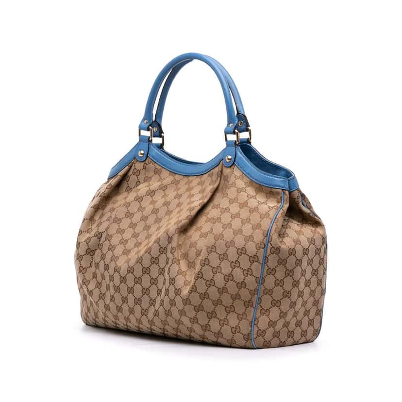 Gucci Large GG Canvas Sukey Tote Brown Canvas Good condition - Back View