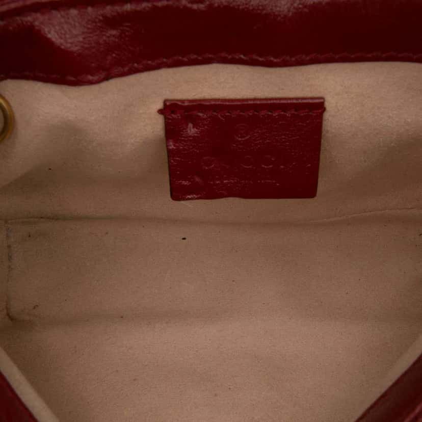 Gucci Super Mini GG Marmont Matelasse Leather Torchon Flap Crossbody Black Leather Good condition - Model View