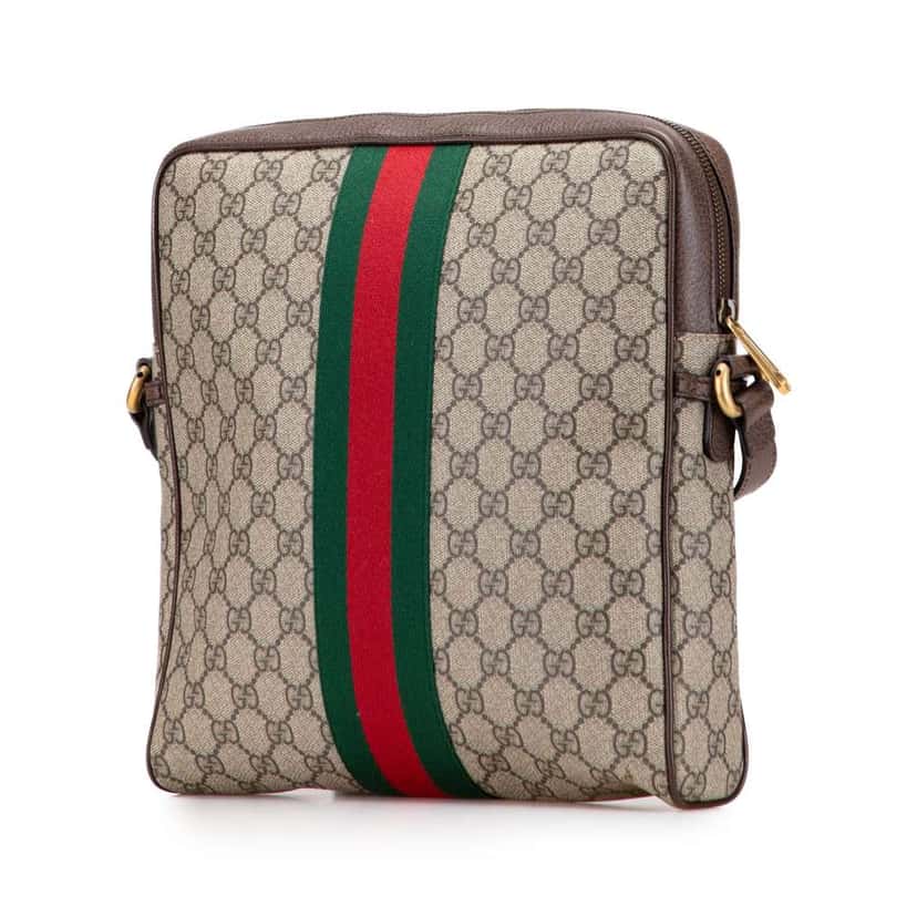 Gucci Medium GG Supreme Ophidia Crossbody Brown Canvas Good condition - Back View