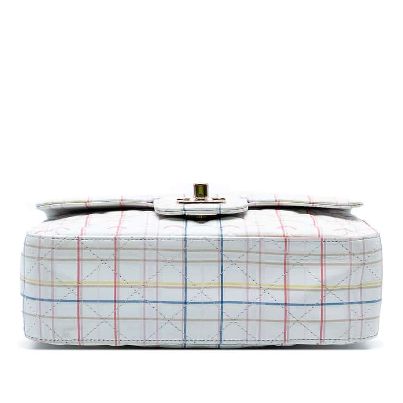 Chanel Mini Rectangular Classic Printed Calfskin Single Flap White Leather Very good condition - Inside View