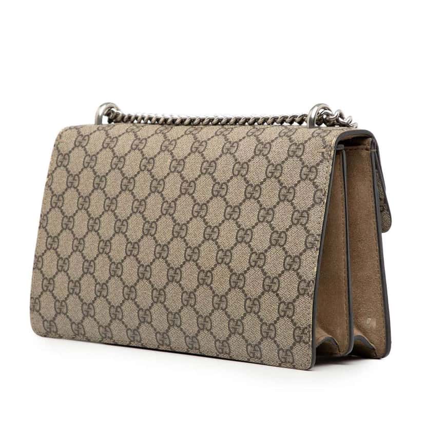 Gucci Medium GG Supreme Dionysus Shoulder Bag Brown Canvas Good condition - Back View