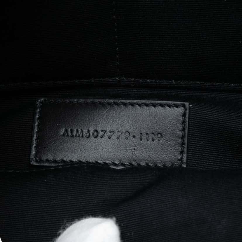 Saint Laurent Croc Embossed Leather Tiny Monogram Zipped Tablet Holder Black Leather Good condition - Box View