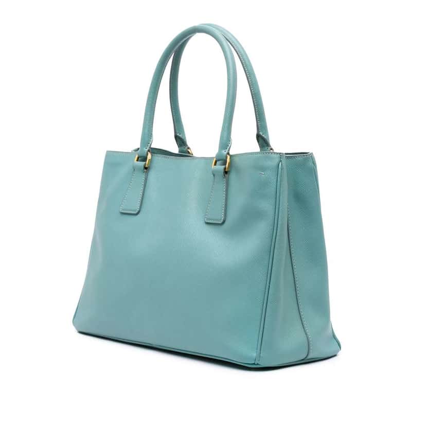Prada Medium Saffiano Lux Galleria Satchel Blue Leather Good condition - Back View