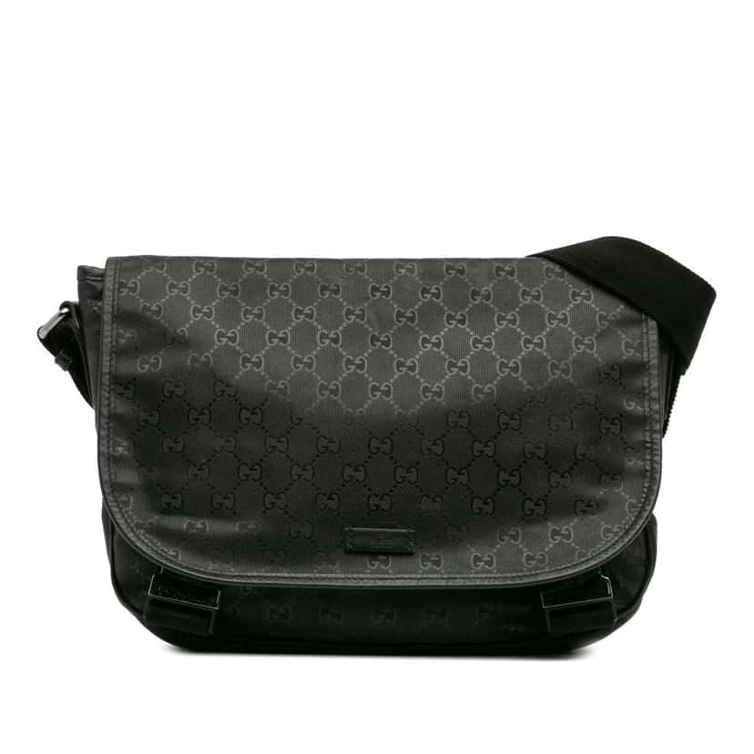 Gucci GG Imprime Crossbody Black Canvas Good condition - Front View