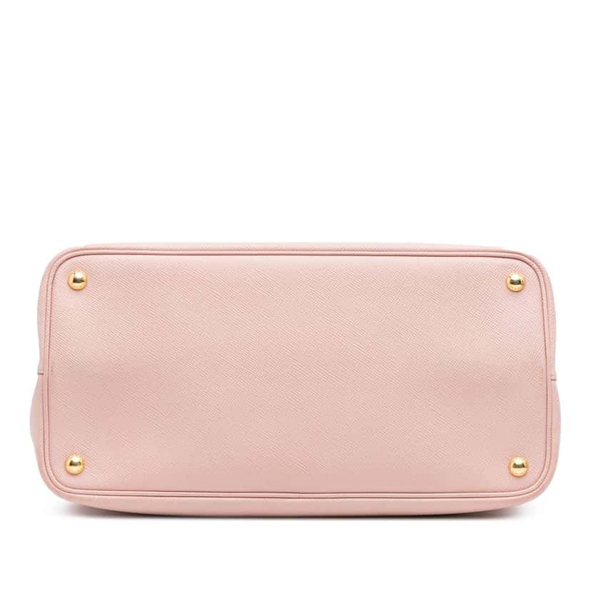 Prada Medium Saffiano Cuir Double Satchel Pink Leather Fair condition - Inside View