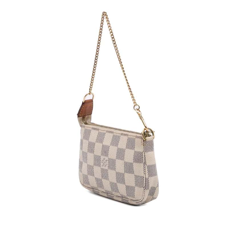 Louis Vuitton Damier Azur Mini Pochette Accessoires White Very good condition - Back View