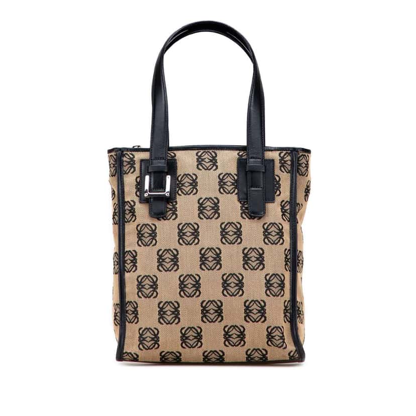 Loewe Anagram Canvas Handbag Brown Canvas Good condition - Front View