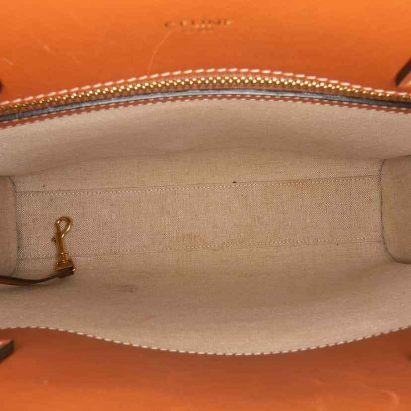 Celine Small Triomphe Canvas Maillon Vertical Cabas Satchel Blue Canvas Good condition - Model View