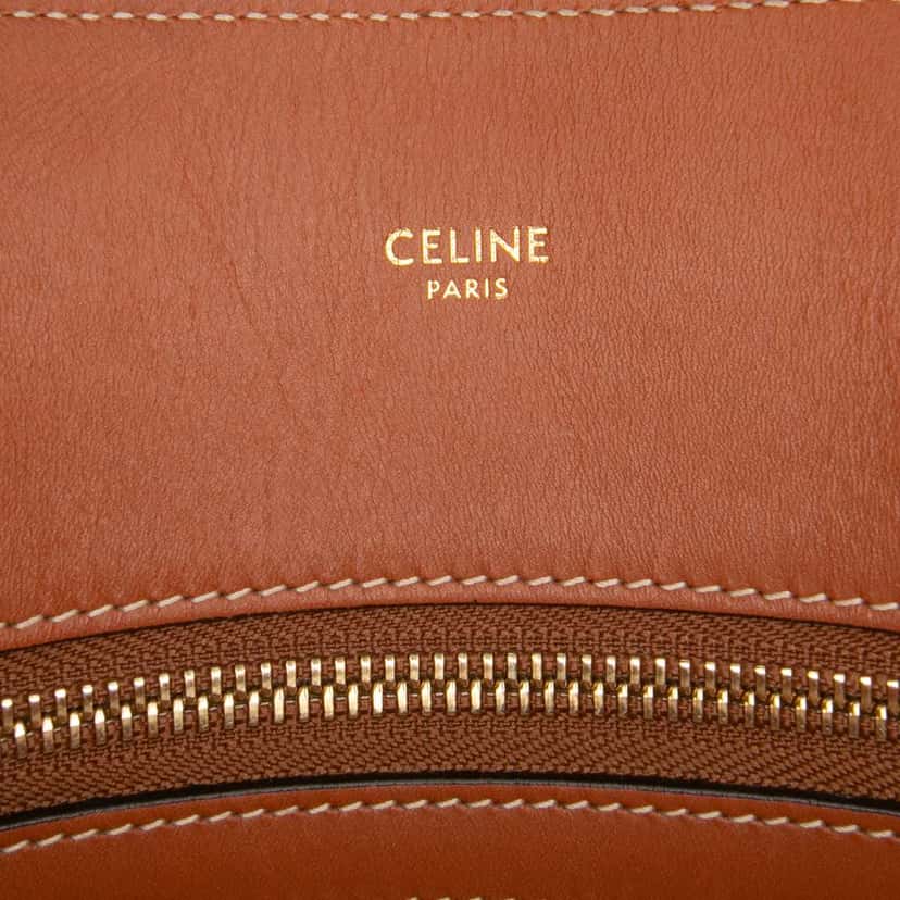 Celine Small Triomphe Canvas Maillon Vertical Cabas Satchel Blue Canvas Good condition - Box View