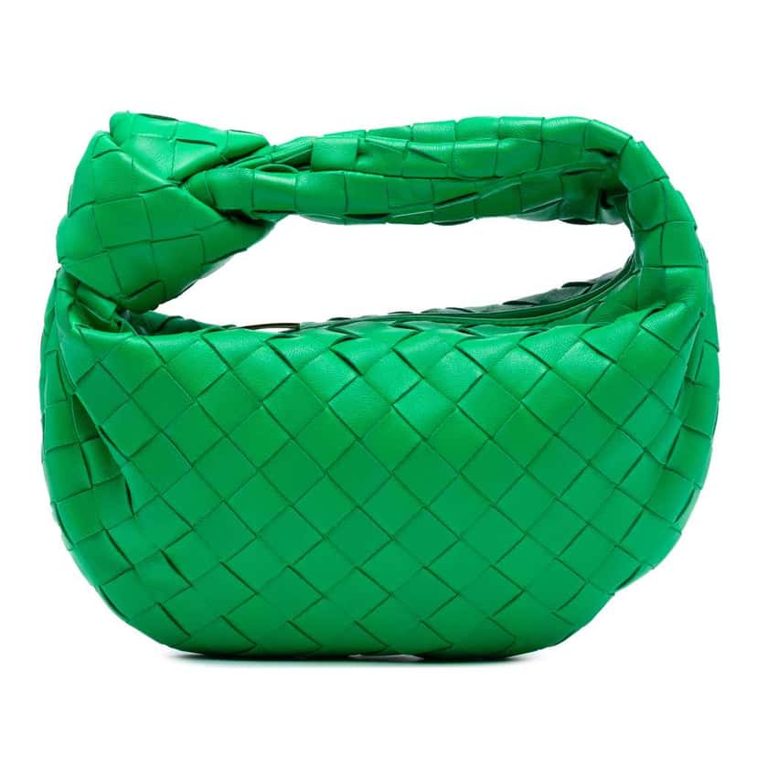 Bottega Veneta Mini Nappa Intrecciato Jodie Green Leather Good condition - Front View